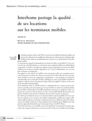 Interhome partage la qualité de ses locations sur les terminaux mobiles