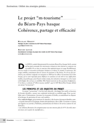Le projet "m-tourisme" du Béarn-Pays basque. Cohérence, partage et efficacité