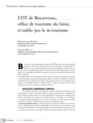 L'OT de Biscarrosse, office de tourisme du futur, n'oublie pas le m-tourisme