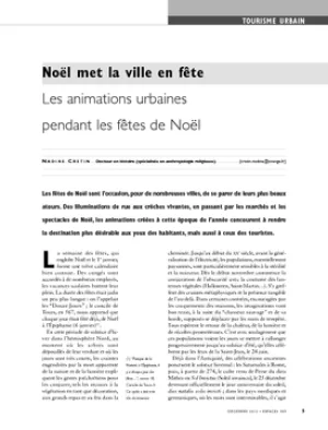 Noël met la ville en fête. Les animations urbaines pendant les fêtes de Noël