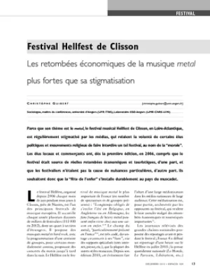 Festival Hellfest de Clisson. Les retombées économiques de la musique metal plus fortes que sa stigmatisation