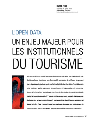 L'open data, un enjeu majeur pour les institutionnels du tourisme