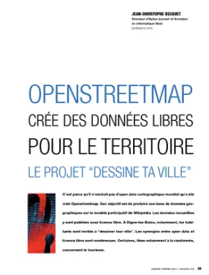 Openstreetmap crée des données libres pour le territoire. Le projet "Dessine ta ville"