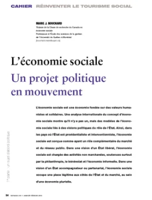 L'économie sociale. Un projet politique en mouvement