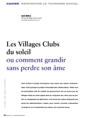 Les Villages Clubs du soleil ou comment grandir sans perdre son âme