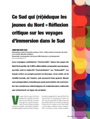 Ce Sud qui (ré)éduque les jeunes du Nord n Réflexion critique sur les voyages d'immersion dans le Sud