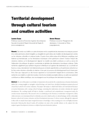 RECHERCHE - Territorial development through cultural tourism and creative activities