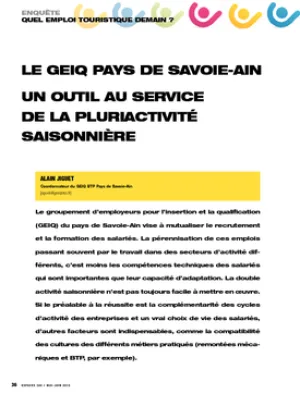 Le GEIQ pays de Savoie-Ain. Un outil au service de la pluriactivité saisonnière