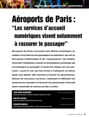 Aéroports de Paris : "Les services d'accueil numériques visent notamment à rassurer le passager"
