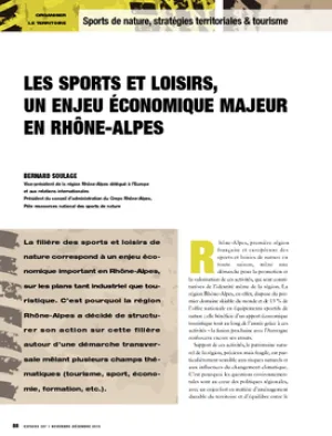 Les sports et loisirs, un enjeu économique majeur en Rhône-Alpes