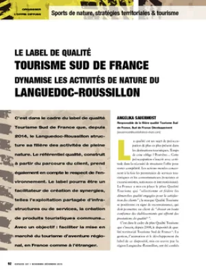 Le label de qualité Tourisme Sud de France dynamise les activités de nature du Languedoc-Roussillon