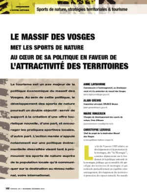 Le massif des Vosges met les sports de nature au coeur de sa politique en faveur de l'attractivité des territoires