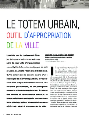 Le totem urbain, outil d'appropriation de la ville