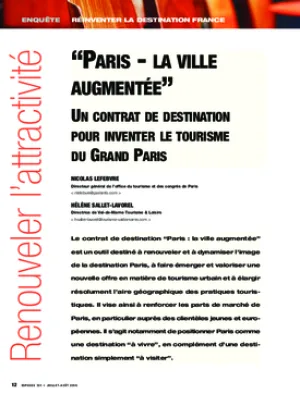 “Paris - la ville augmentée”. Un contrat de destination pour inventer le tourisme du Grand Paris