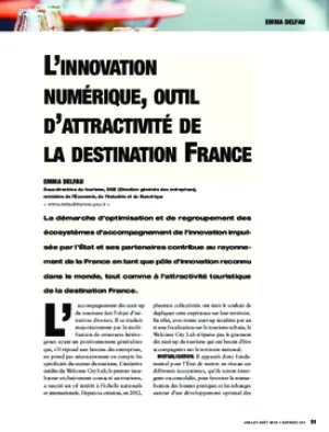 L’innovation numérique, outil d’attractivité de la destination France