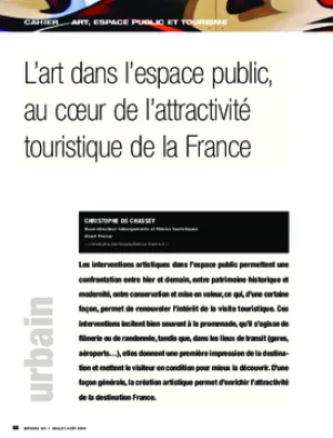 L’art dans l’espace public, au cœur de l’attractivité touristique de la France