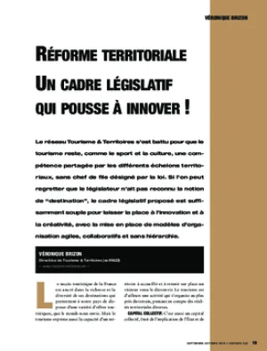 Réforme territoriale un cadre législatif qui pousse à innover !