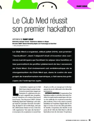 Le Club Med réussit son premier hackathon