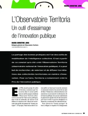L’Observatoire Territoria. Un outil d’essaimage de l’innovation publique