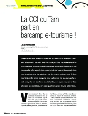 La CCI du Tarn part en barcamp e-tourisme !