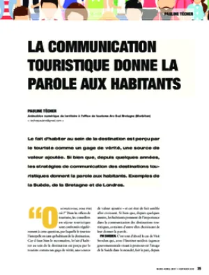 la communication touristique donne la parole aux habitants