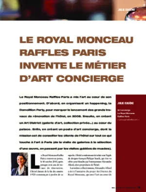 Le Royal Monceau Raffles Paris invente le métier d’art concierge