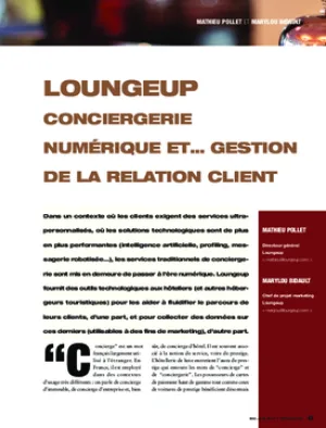 Loungeup : conciergerie numérique et… gestion de la relation client