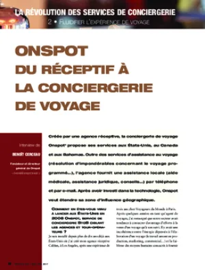 Onspot : du réceptif à la conciergerie de voyage