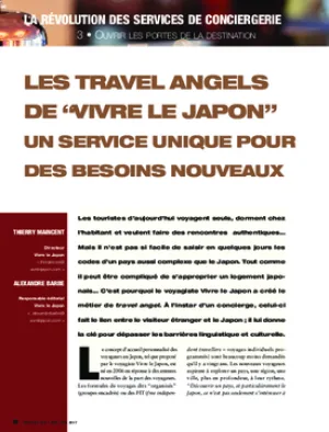 Les Travel Angels de “Vivre le Japon”. Un service unique pour des besoins nouveaux