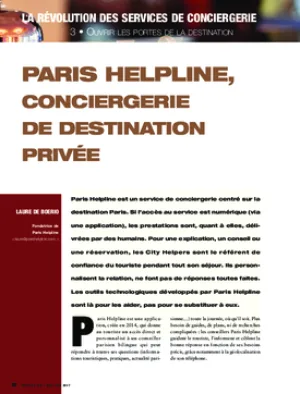 Paris Helpline, conciergerie de destination privée
