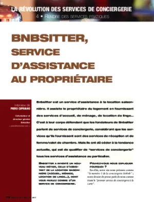 Bnbsitter, service d’assistance au propriétaire