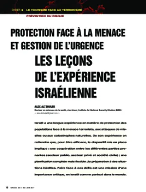 Protection face à la menace et gestion de l’urgence. Les leçons de l’expérience israélienne