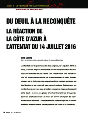 Du deuil à la reconquête. La réaction de la Côte d’Azur à l'attentat du 14 juillet 2016