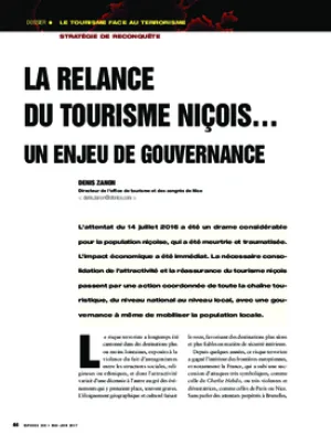La relance du tourisme niçois… Un enjeu de gouvernance