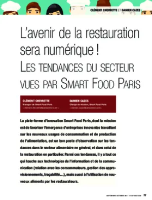L’avenir de la restauration sera numérique ! Les tendances du secteur vues par Smart Food Paris