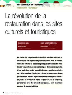 La révolution de la restauration dans les sites culturels et touristiques