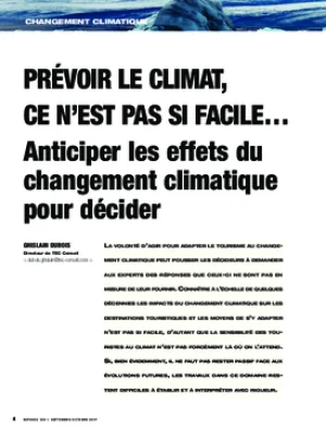 Prévoir le climat, ce n’est pas si facile… Anticiper les effets du changement climatique pour décider