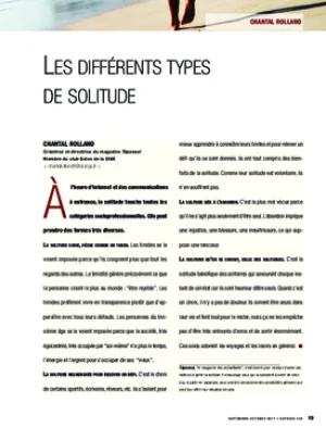 Les différents types de solitude