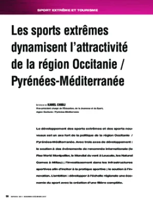Les sports extrêmes dynamisent l’attractivité de la région Occitanie / Pyrénées-Méditerranée