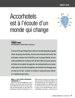 Accorhotels est à l’écoute d’un monde qui change