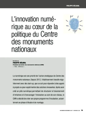 L’innovation numérique au cœur de la politique du Centre des monuments nationaux