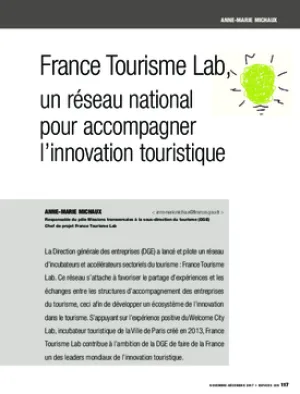 France Tourisme Lab, un réseau national pour accompagner l’innovation touristique