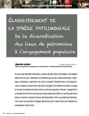 Élargissement de la sphère patrimoniale. De la diversification des lieux de patrimoine à l’engagement populaire