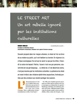 Le street art. Un art rebelle ignoré par les institutions culturelles