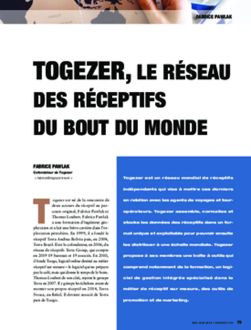 Togezer, le réseau des réceptifs du bout du monde