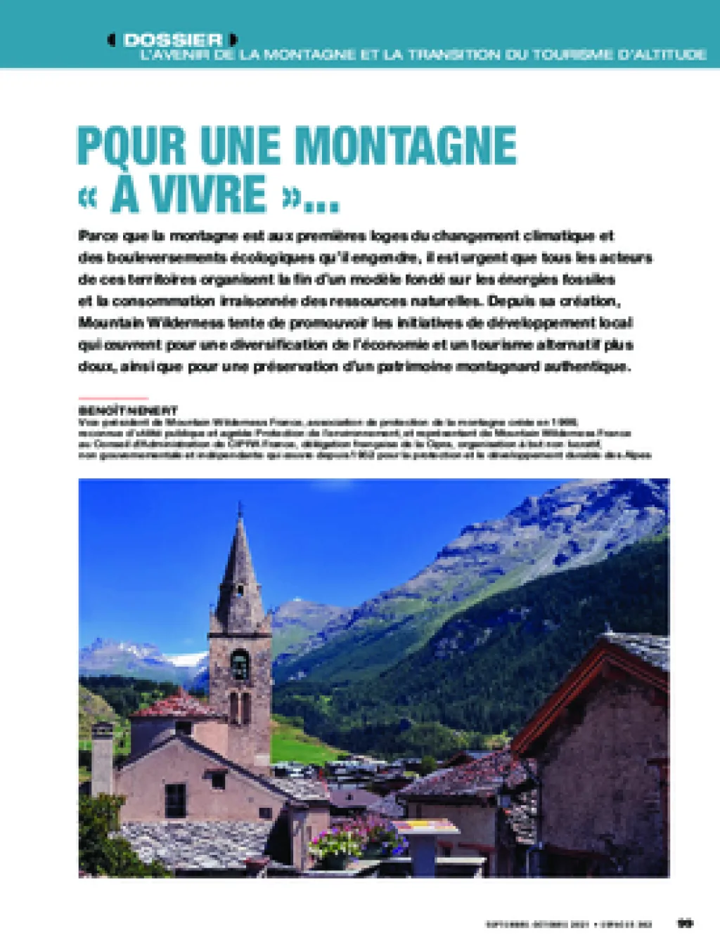 Pour une montagne « à vivre »...