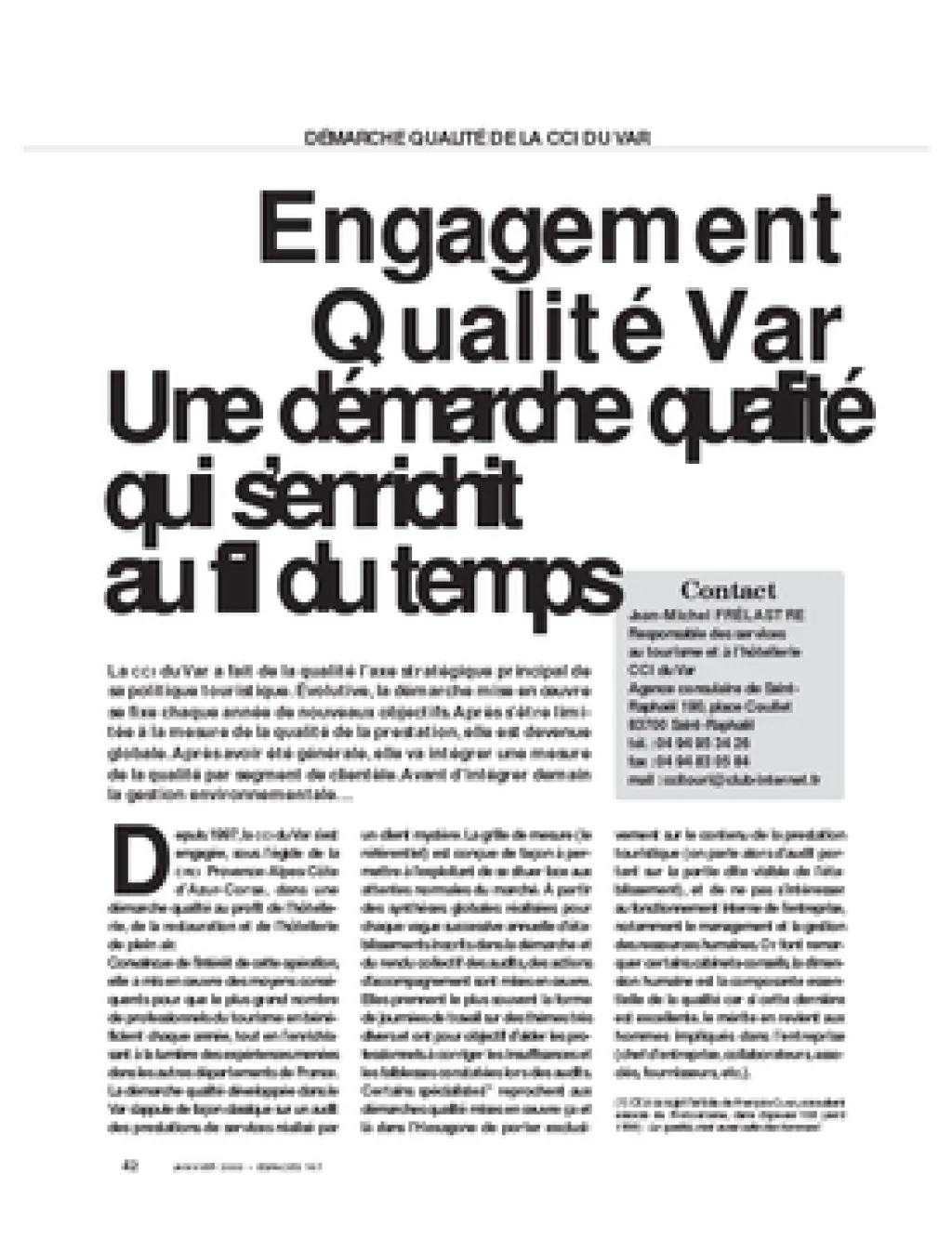 Engagement Qualité Var, une démarche qualité qui s'enrichit au fil du temps
