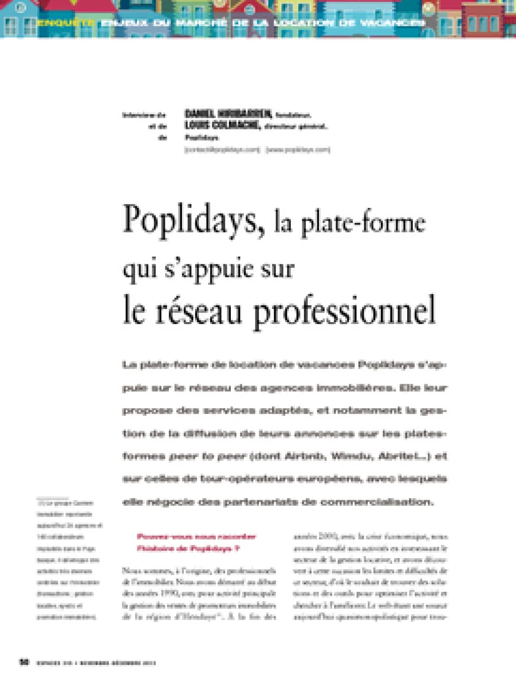Poplidays, la plate-forme qui s'appuie sur le réseau professionnel
