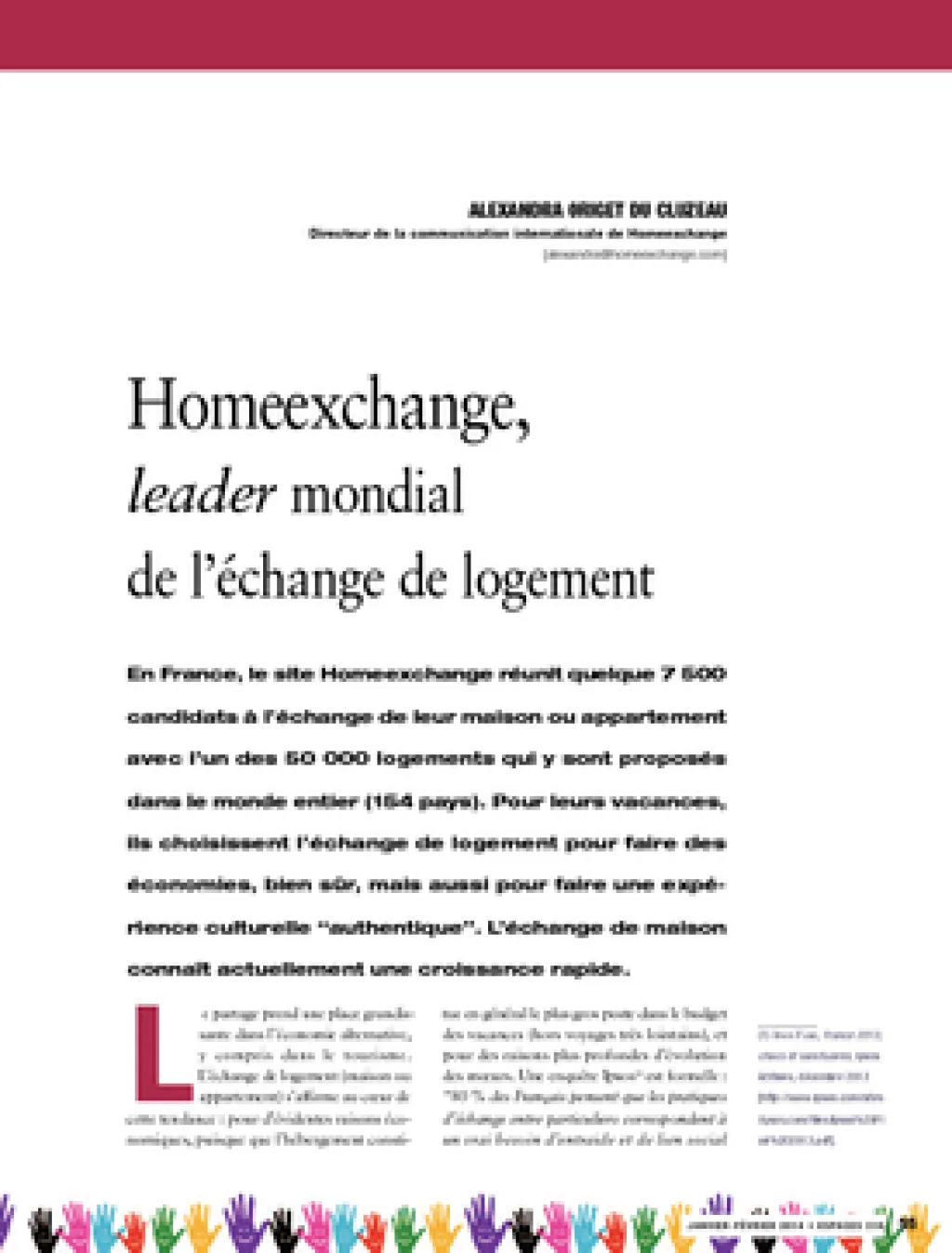 Homeexchange, leader mondial de l'échange de logement