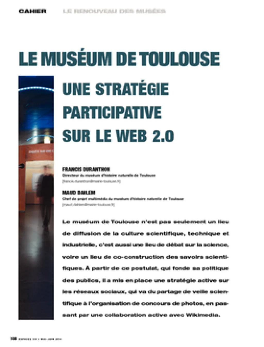 Le muséum de Toulouse. Une stratégie participative sur le web 2.0